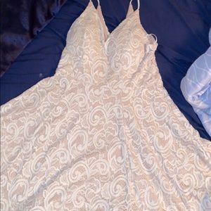 White/Tan dress
